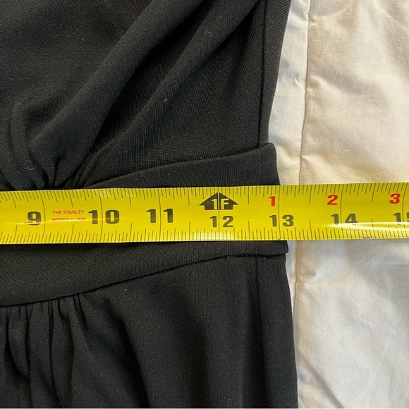 Diane Von Furstenberg | Black One-Shoulder Dress in Drapey Fabric | Size Small - Picture 9 of 10